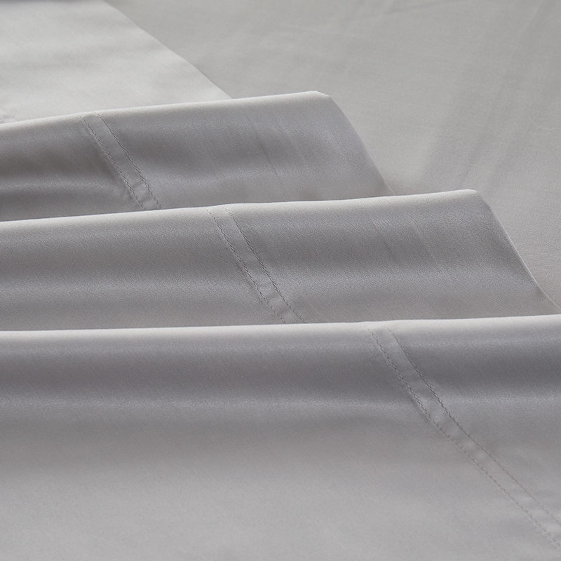 Witte gestreepte twin-katoenen lakenset
