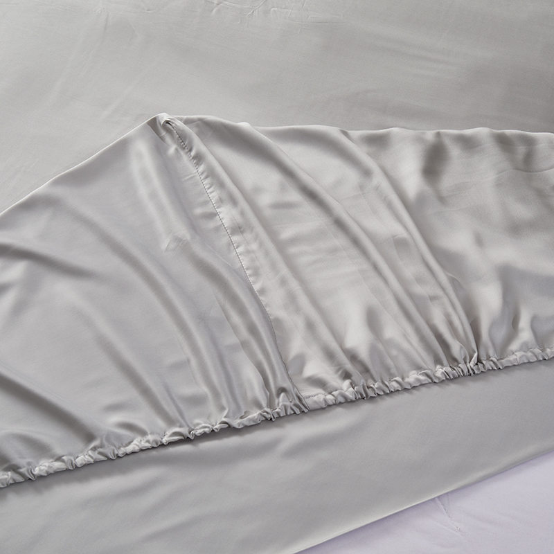 Witte gestreepte twin-katoenen lakenset